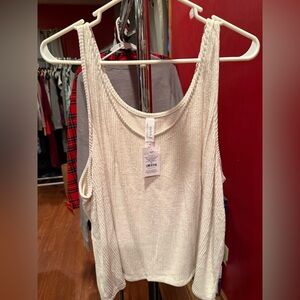 Auden Cream Knit Tank Top